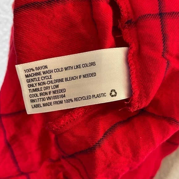 A NEW DAY Red Windowpane Plaid Dress - Picture 8 of 10